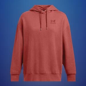 $60 Under Armour Essential Women's Fleece Oversized Hoodies XS Orange 1379495